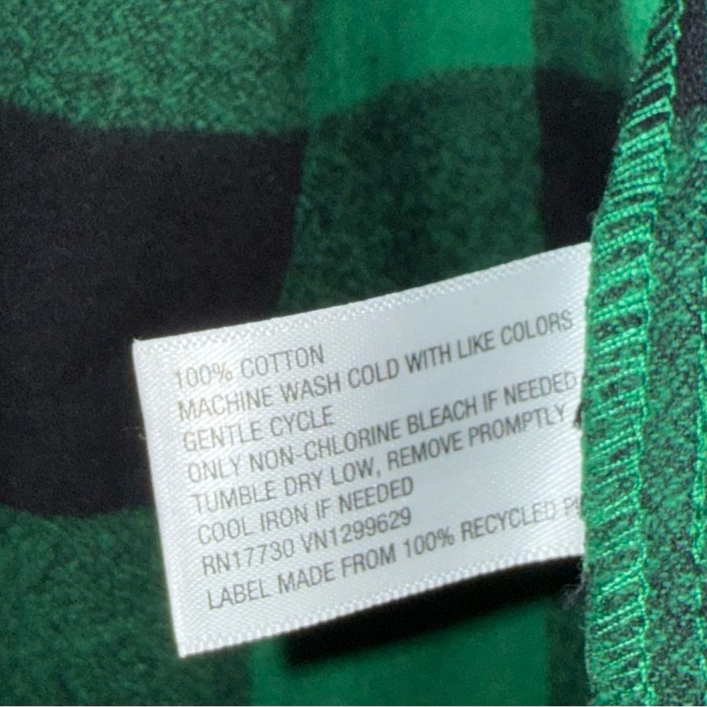 Wild Fable Green and Black Checkered Shirt - Picture 5 of 6